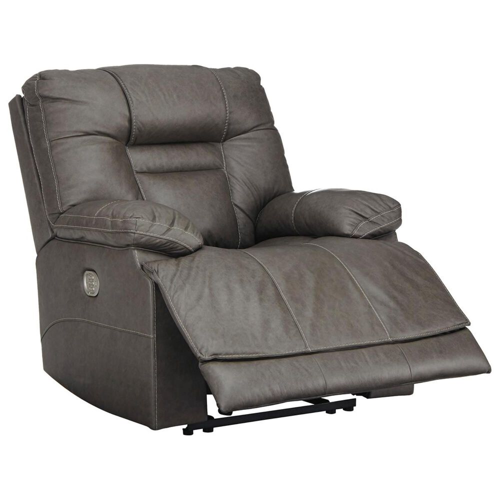 Ashley Wurstrow Power Recliner with Adjustable Headrest in Smoke, , large