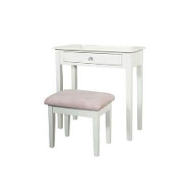 Linon Home Decor Vera White Vanity With Bench, , large