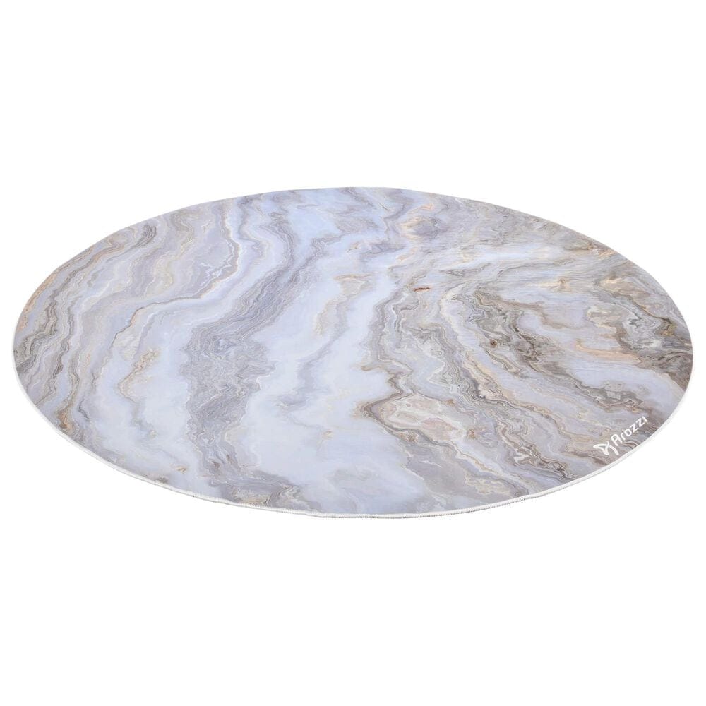 Arozzi Zona Microfiber Noise Dampening and Scratch Protection Anti-Slip Chair Mat in White Marble, , large