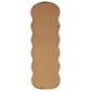 Maple and Jade 47" Wood Abstract Wavy Wall Mirror in Dark Brown, , large