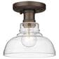 Golden Lighting Carver Flush Mount in Rubbed Bronze, , large