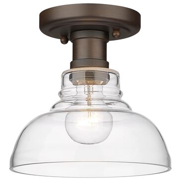 Golden Lighting Carver Flush Mount in Rubbed Bronze, , large