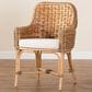 Baxton Studio Kyle Arm Chair in Natural Brown, , large