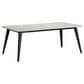 Mayberry Hill Marlene Dining Table with Faux Marble Top in White and Black - Table Only, , large