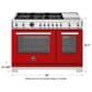 Bertazzoni Professional 7.1 Cu. Ft. Freestanding All-Gas Range in Rosso, , large