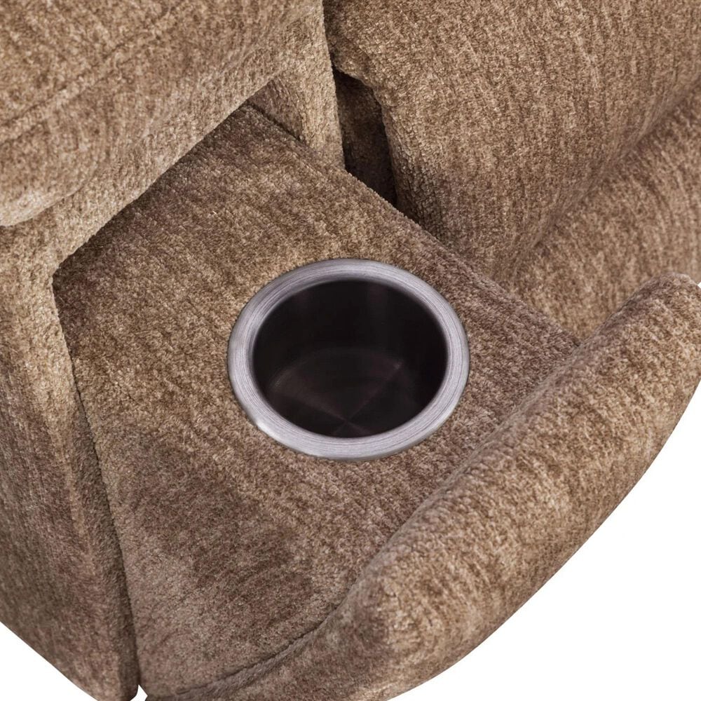 Simeon Collection Bronco Manual Rocker Recliner in Plush Tobacco, , large