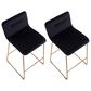 Lumisource Casper Counter Stool in Black/Gold (Set of 2), , large