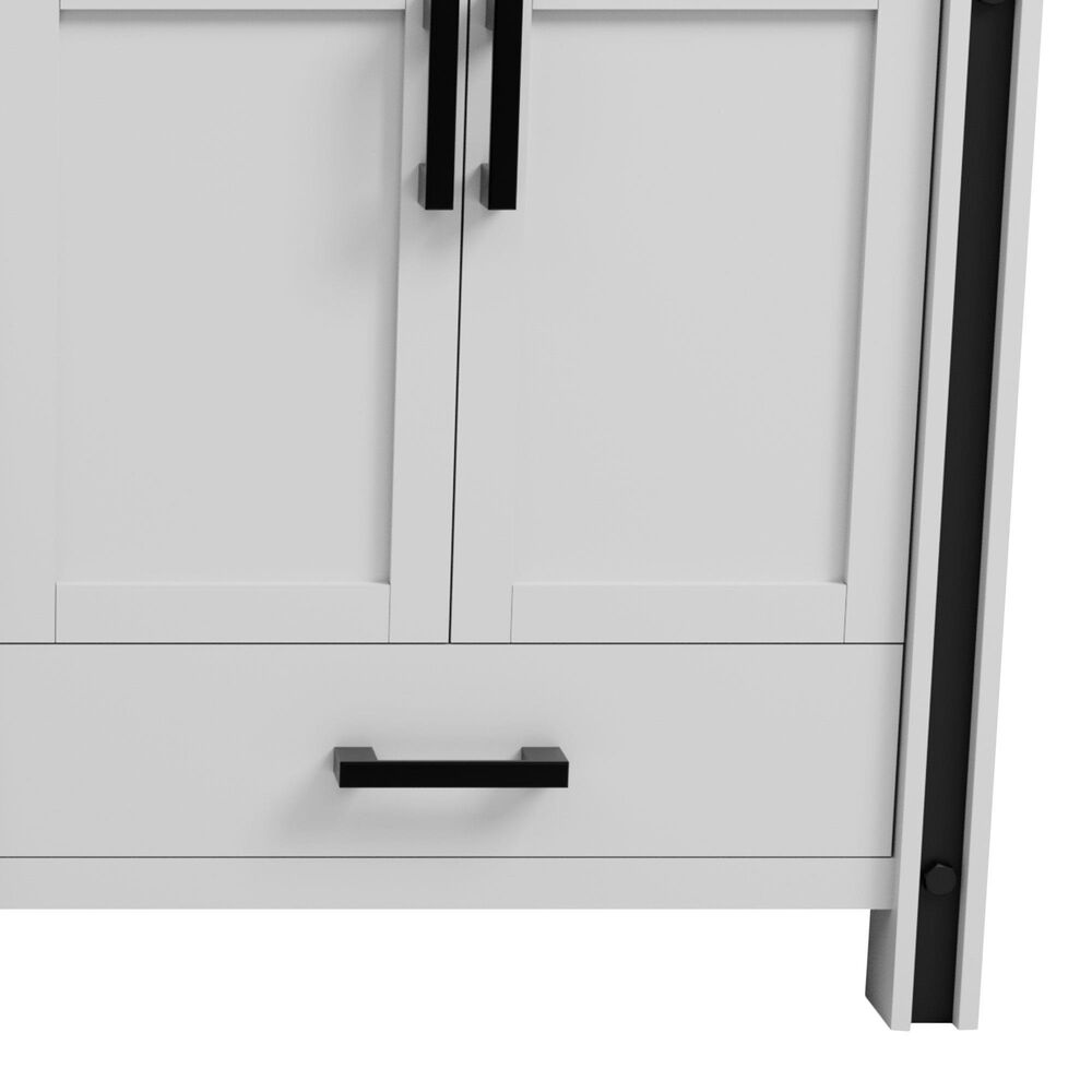 Lexora Home Ziva 60" Double Bathroom Vanity in White with 2 cm White Quartz Top and Rectangular Sinks, , large