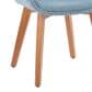 LumiSource Cosmo Arm Chair with Blue Noise Fabric Cushion in Walnut, , large