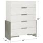 Bernhardt Foundations Tall Drawer Chest in Linen and Light Shale, , large