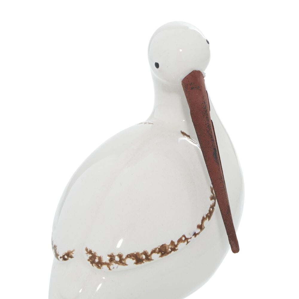 Maple and Jade 3-Piece Bird Decorative Sculpture Set in White and Red-Orange, , large