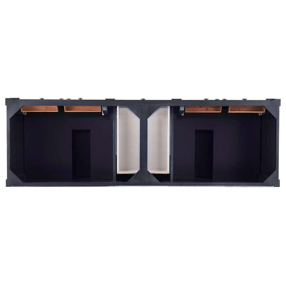 James Martin Vanities Brittany 72&quot; Double Bathroom Vanity in Victory Blue with 3 cm Victorian Silver Quartz Top and Rectangular Sinks, , large