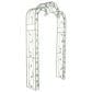 Maple and Jade Vine Arched Leaf Garden Arbor in Distressed Green, , large