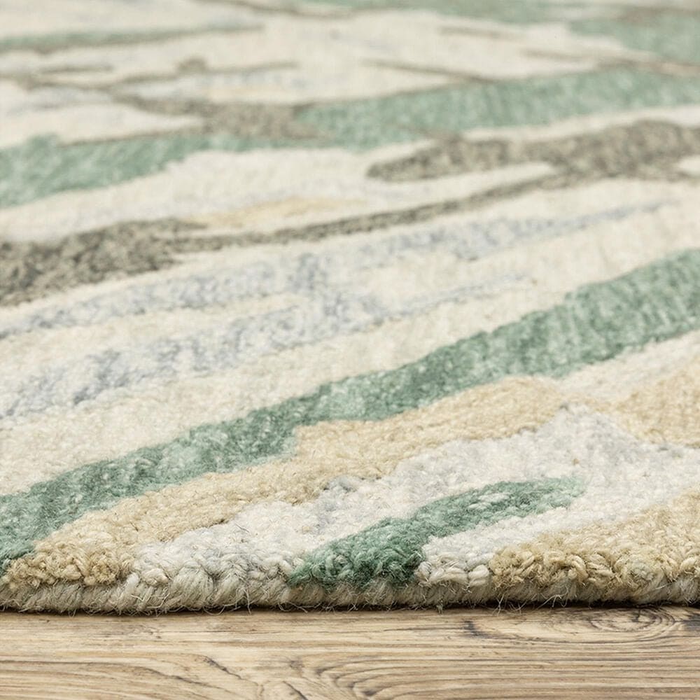 Oriental Weavers Kipton 8&#39; x 10&#39; Grey and Teal Area Rug, , large