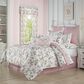J. Queen New York Rosemary 4-Piece Queen Comforter Set in Rose and White, , large