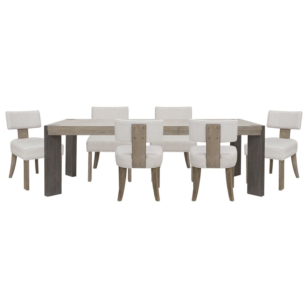 Chapel Hill Anderson Park 7-Piece Rectangular Dining Set in Moose Trail and Frontier Brown, , large