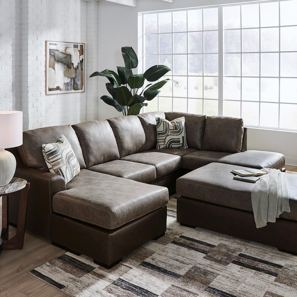 Ashley Castille Way Oversized Accent Ottoman in Fossil, , large