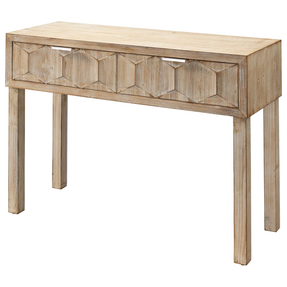 Splendor Living Alton 2-Drawer Wood Console Table in Grey, , large