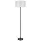Cal Lighting Octavia Pole Lamp with White Paper Shade in Black, , large