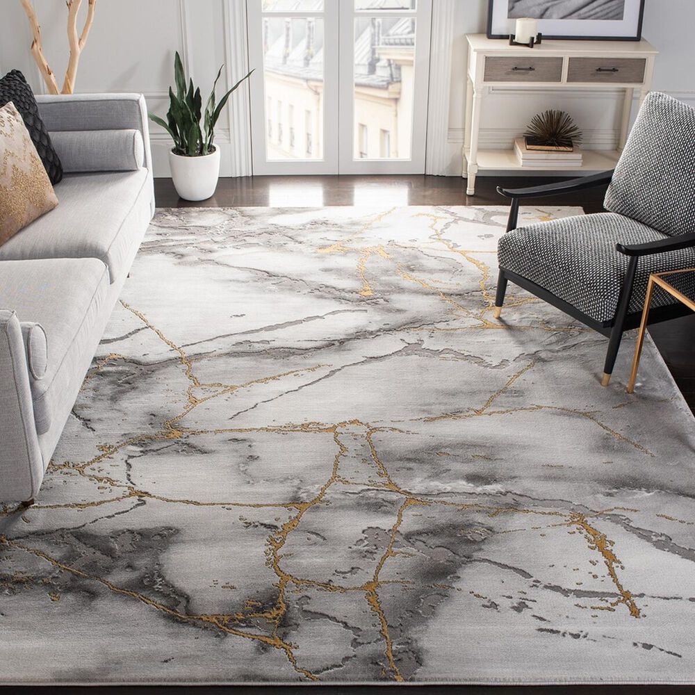 Safavieh Craft CFT877F 8&#39; x 10&#39; Grey and Gold Area Rug, , large