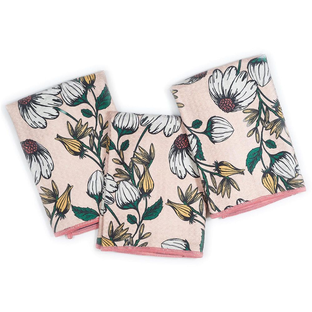 Once Again Home Sunflower Trail Reversible Mighty Mini Towel in Vanilla (Set of 3), , large
