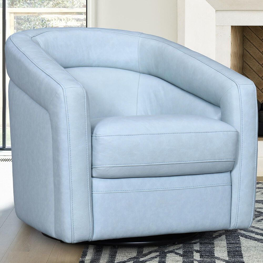 Blue River Desi Swivel Accent Chair in Sky Blue, , large