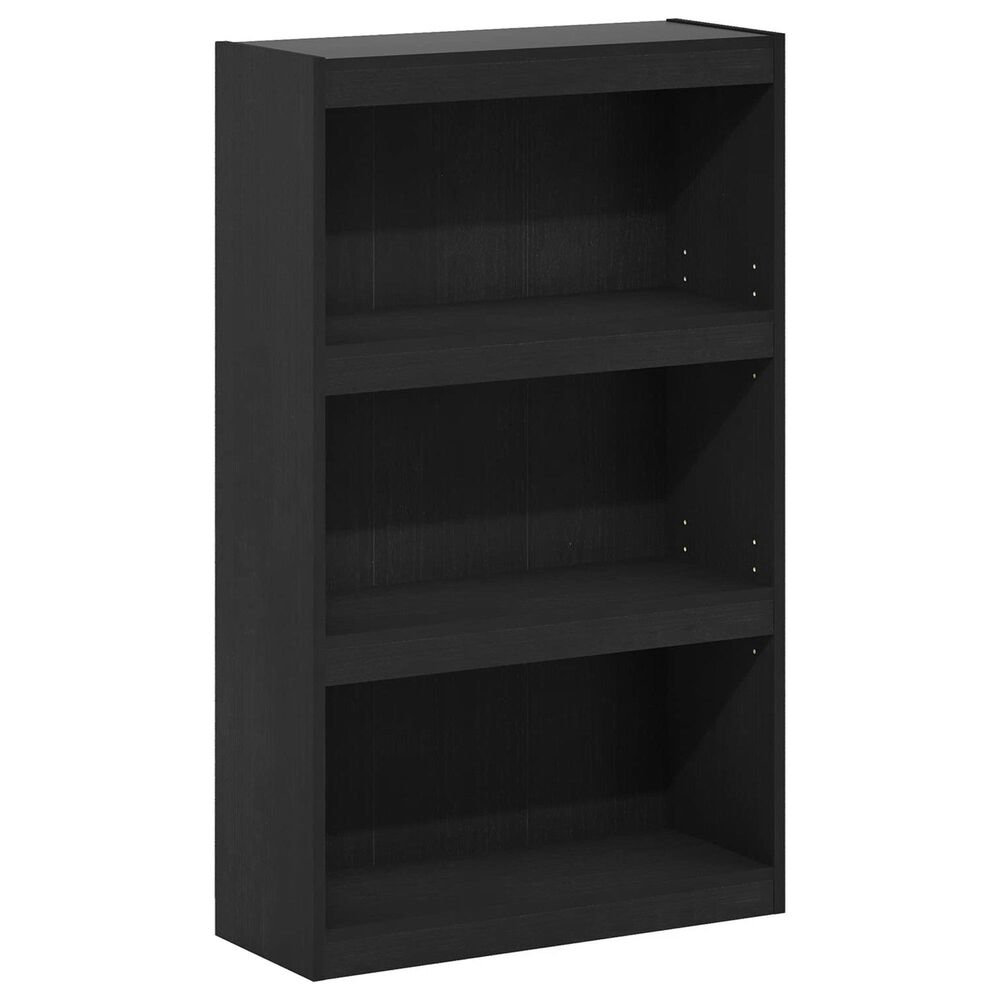 HOMLUX Enhanced Home 3-Tier Adjustable Shelf Bookcase in Blackwood, , large