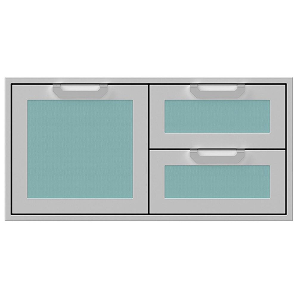 Hestan 42" Double Drawer and Storage in Turquoise, , large