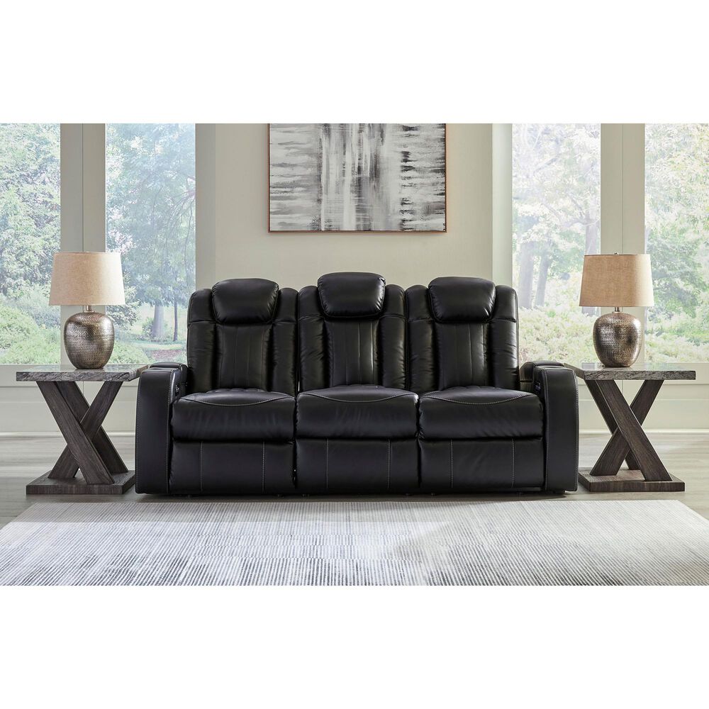 Ashley Caveman Den Power Reclining Sofa in Midnight, , large