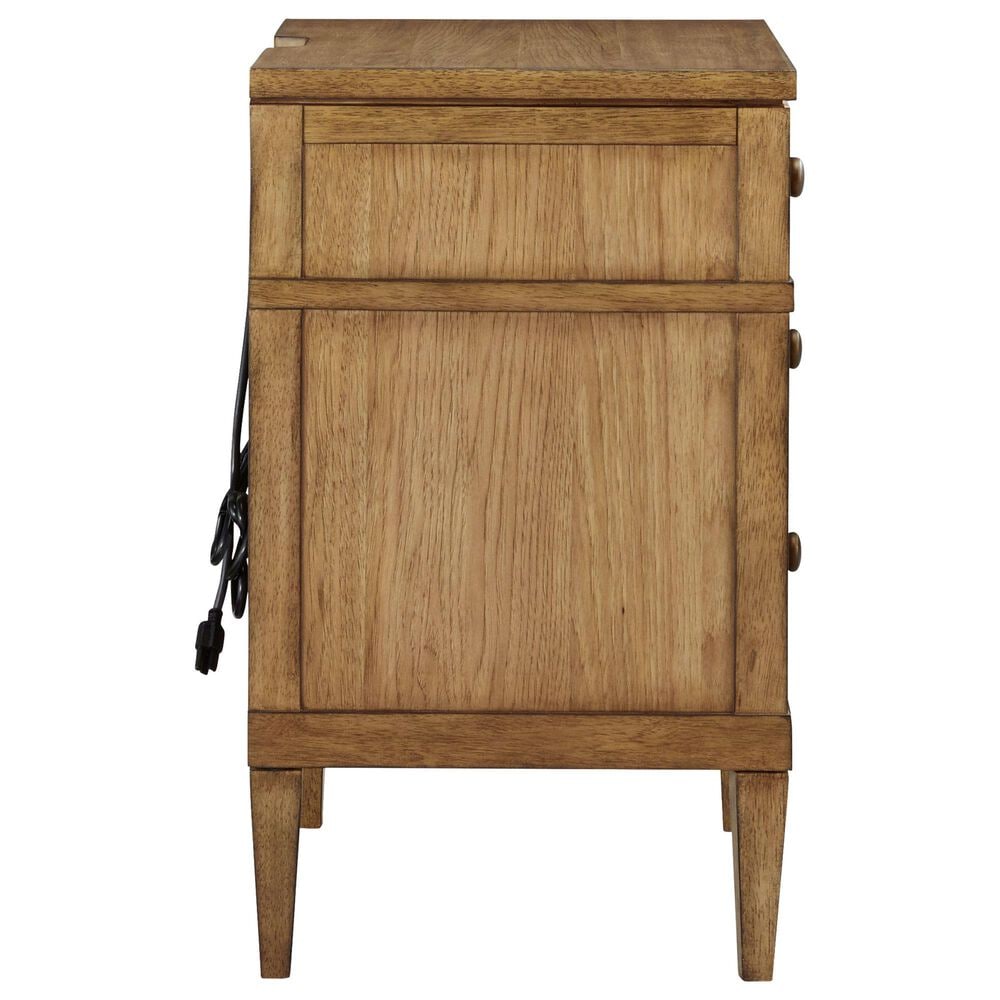 Ashley Sharlance 4-Piece King Panel Bedroom Set in Light Brown, , large