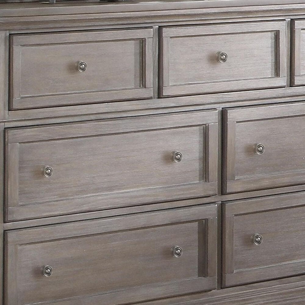New Heritage Design Allegra Dresser and Mirror in Pewter, , large
