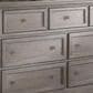 New Heritage Design Allegra Dresser and Mirror in Pewter, , large