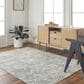 Surya Dresden DRE-2317 White, Medium Gray, Light Slate, Gray, Denim and Mustard 9" x 12"2" Area Rug, , large