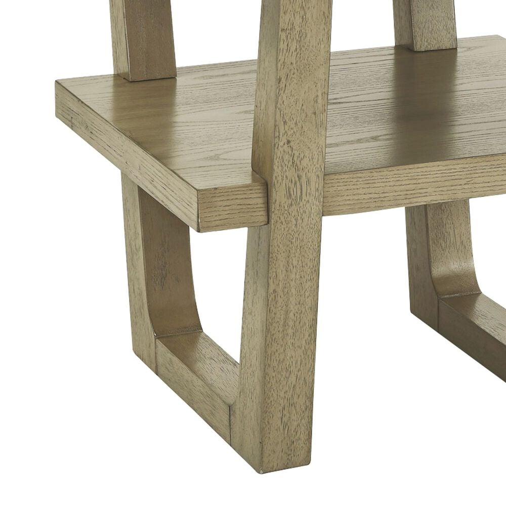 Steve Silver Perth End Table in White and Weathered Sand, , large
