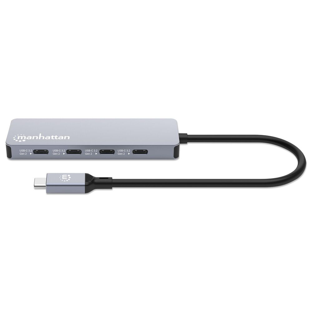 Manhattan 4-Port 10G USB-C Hub in Space Gray, , large