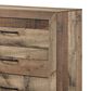 Crown Mark Elmer 6 Drawer Dresser and Mirror in Rustic Brown, , large