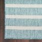 Nourison Positano POS03 Aqua and Ivory 4" x 6" Indoor/Outdoor Area Rug, , large