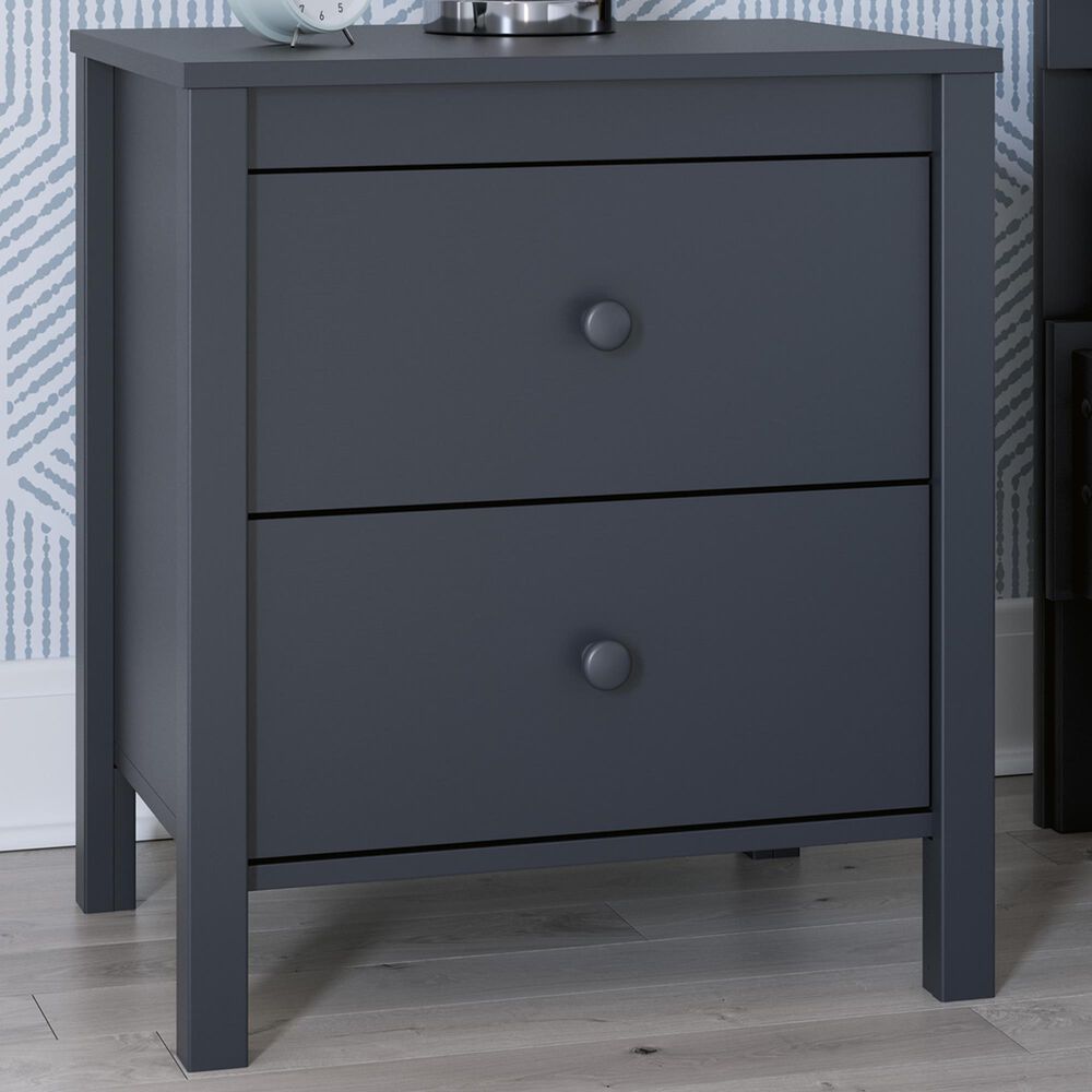 Ashley Simmenfort 2-Drawer Nightstand in Navy Blue, , large
