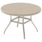 Hearth and Haven Outdoor 53" Round Dining Table with Umbrella Hole in Sandstone - Table Only, , large