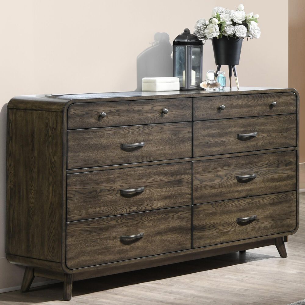 New Heritage Design Rex 8-Drawer Dresser in Walnut, , large