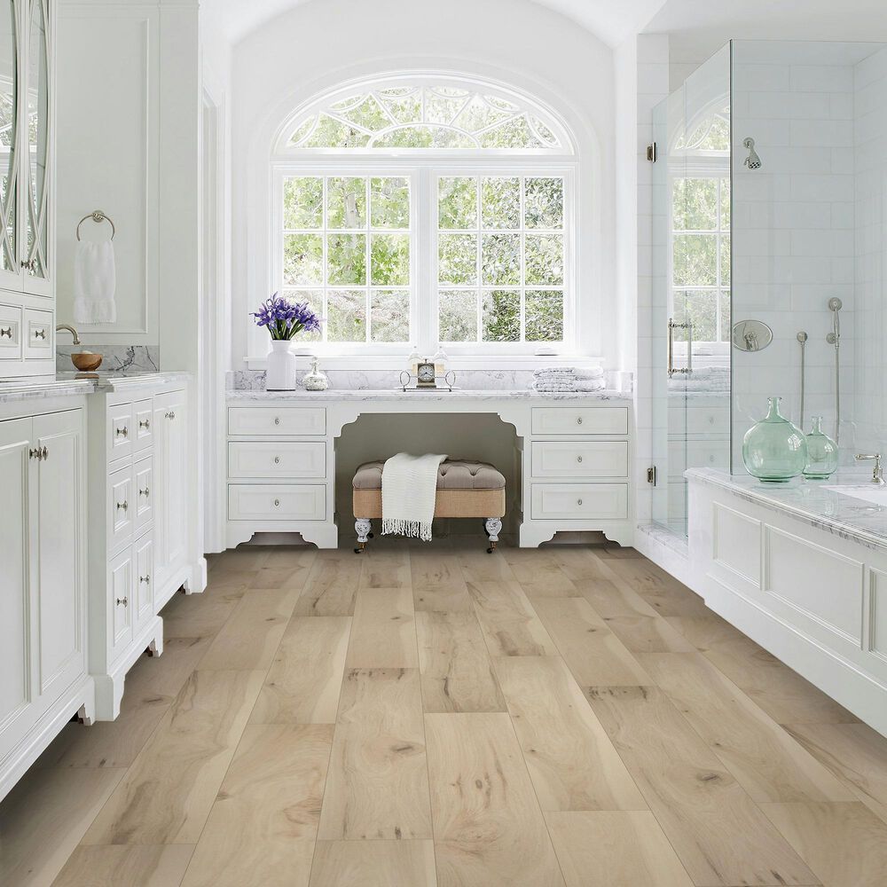 Karastan BelleLuxe Waterproof Farrington Crest Tree Lights Hickory 8&quot; x 54&quot; Laminate, , large