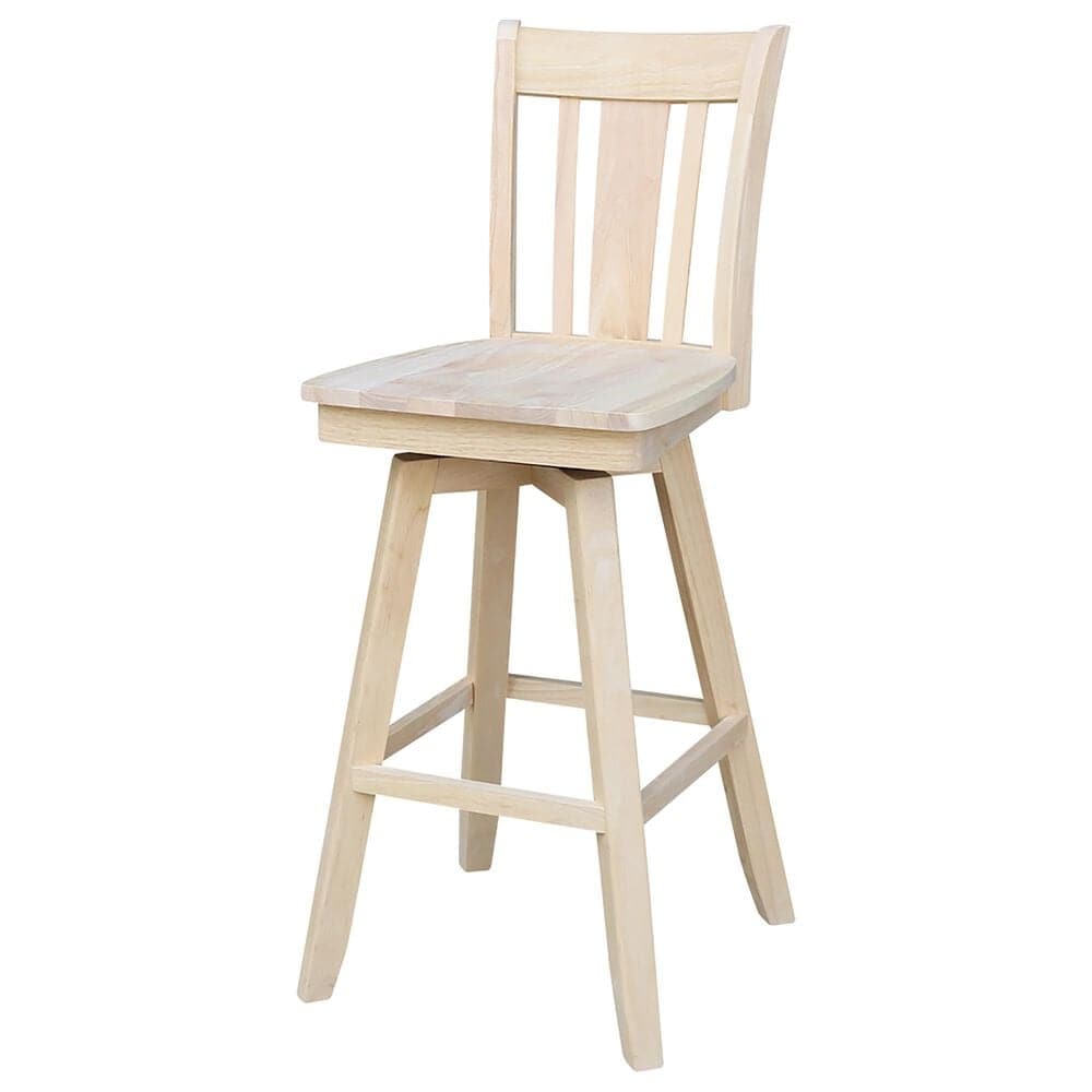 International Concepts San Remo 30" Swivel Barstool in Unfinished, , large