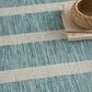 Nourison Positano POS03 Aqua and Ivory 6" x 9" Indoor/Outdoor Area Rug, , large