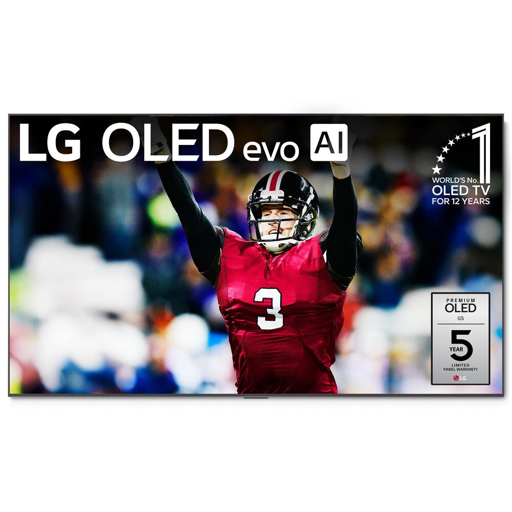 LG 77" Class G5 Series OLED evo AI 4K with Supplied Wall Mount in Black - Smart TV, , large