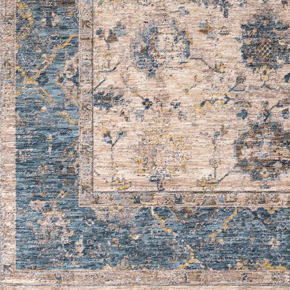 Surya Mirabel 2&#39;7&quot; x 10&#39; Teal, Aqua, Mustard, Taupe, Beige and Gray Runner, , large