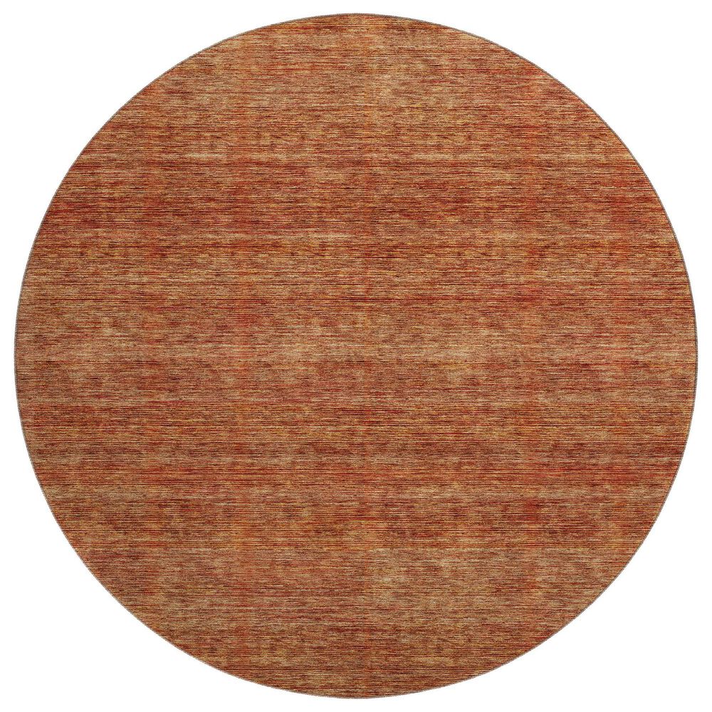 Dalyn Rug Company Soft Essentials Solid Paprika 8" Round Indoor/Outdoor Area Rug, , large