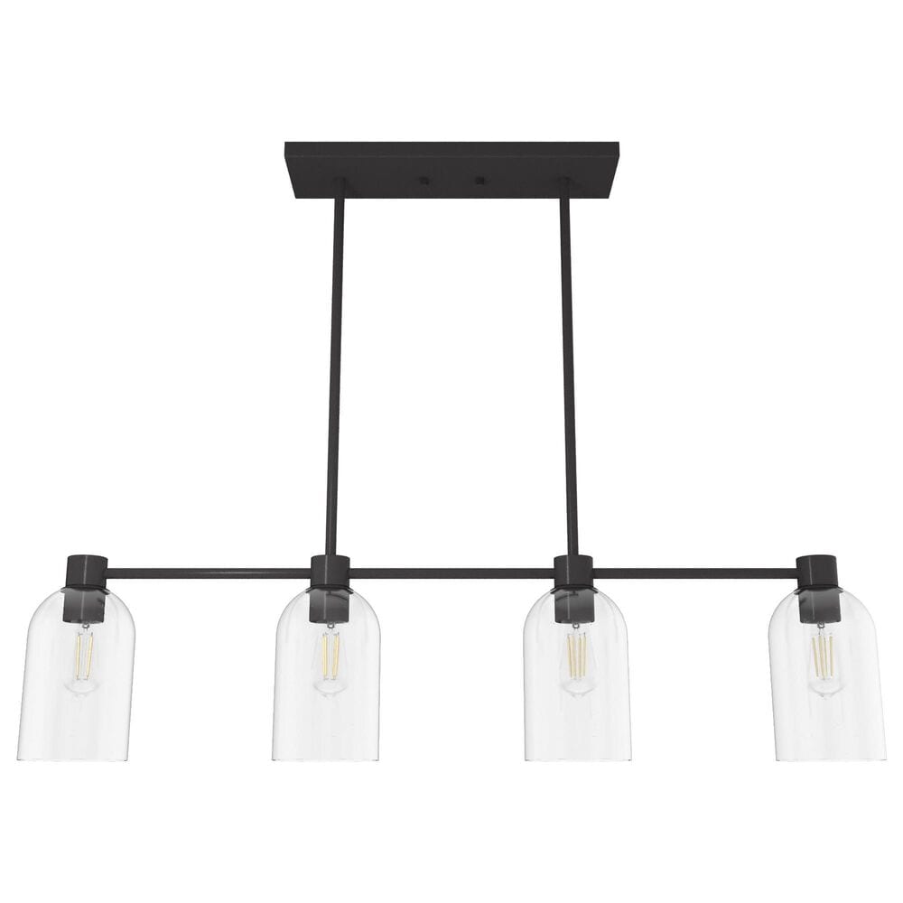 Hunter Lochmeade 4-Light Linear Chandelier in Noble Bronze, , large