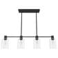 Hunter Lochmeade 4-Light Linear Chandelier in Noble Bronze, , large
