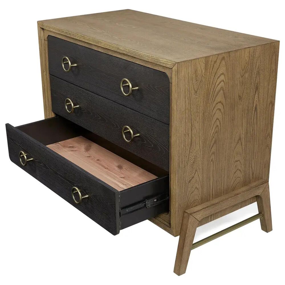 Sterling Timber Elure 3 Drawer Bachelor Chest in Peppercorn and Latte, , large