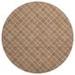 Dalyn Rug Company Soft Essentials Plaid Paprika 8" Round Indoor/Outdoor Area Rug, , large